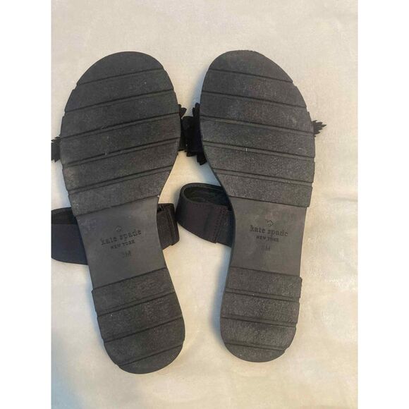 Kate Spade | Marley Sandals in Black Floral Applique | Size 8 - Picture 3 of 6